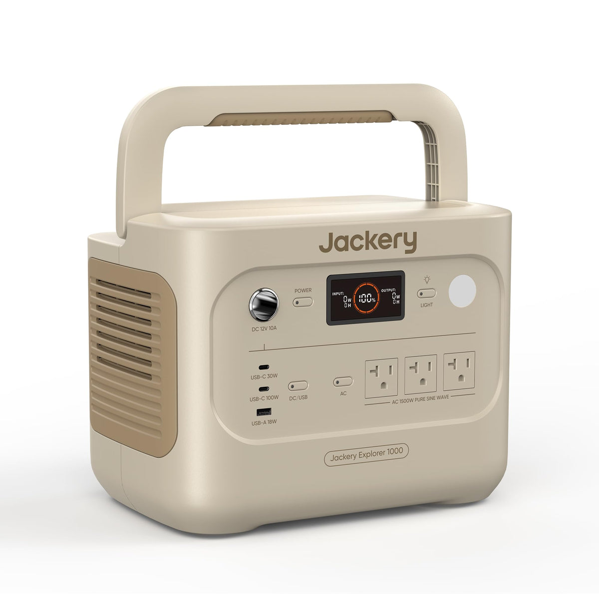 Jackery Explorer 1000 v2 Portable Power Station,1070Wh,1500W (Dune White)