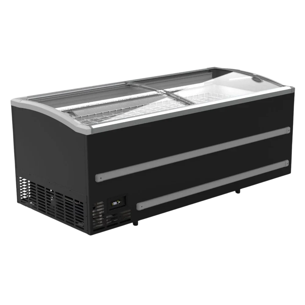 Combisteel Black Supermarket Chest Freezer 2500 Manual Defrost