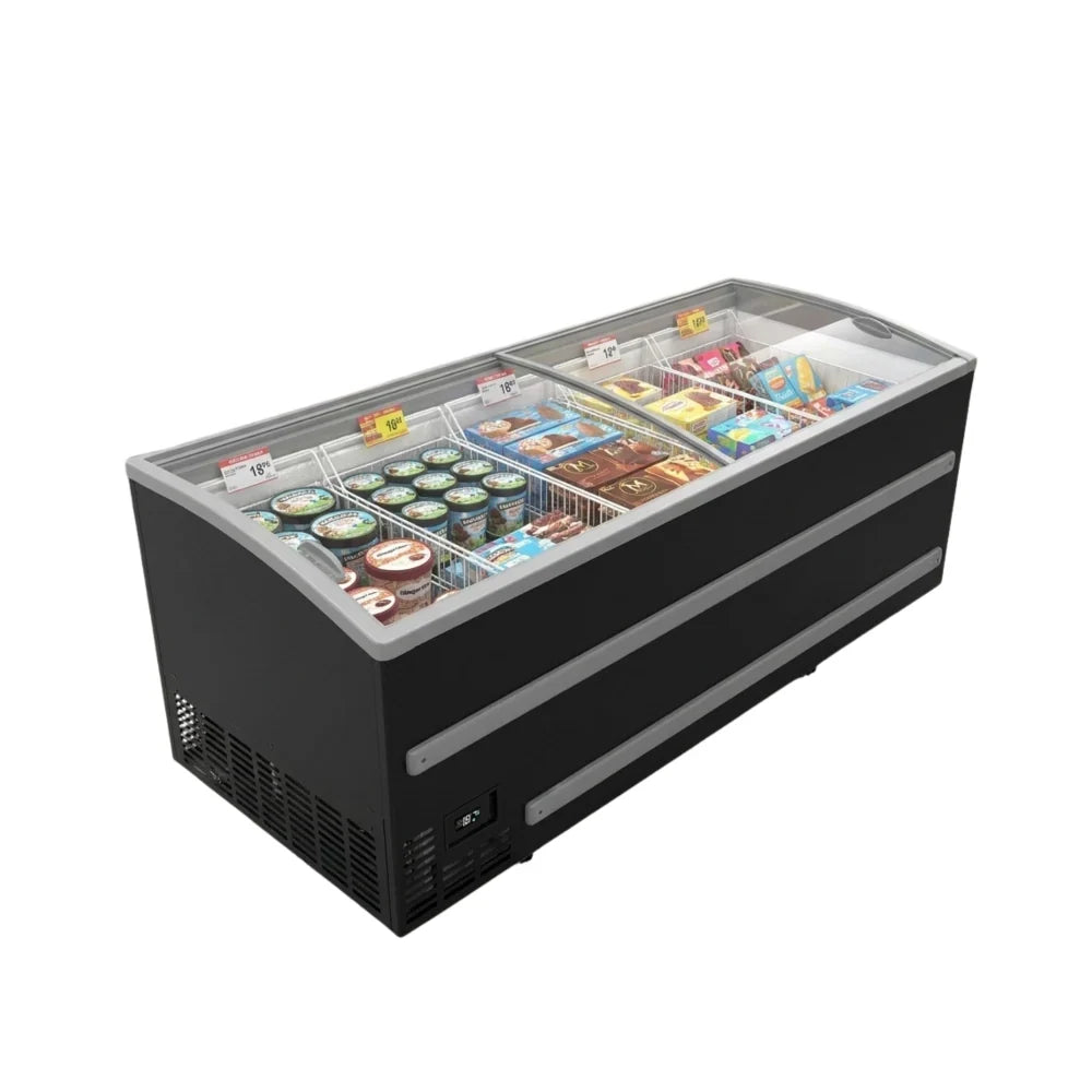 Combisteel Black Supermarket Chest Freezer 2500 Manual Defrost