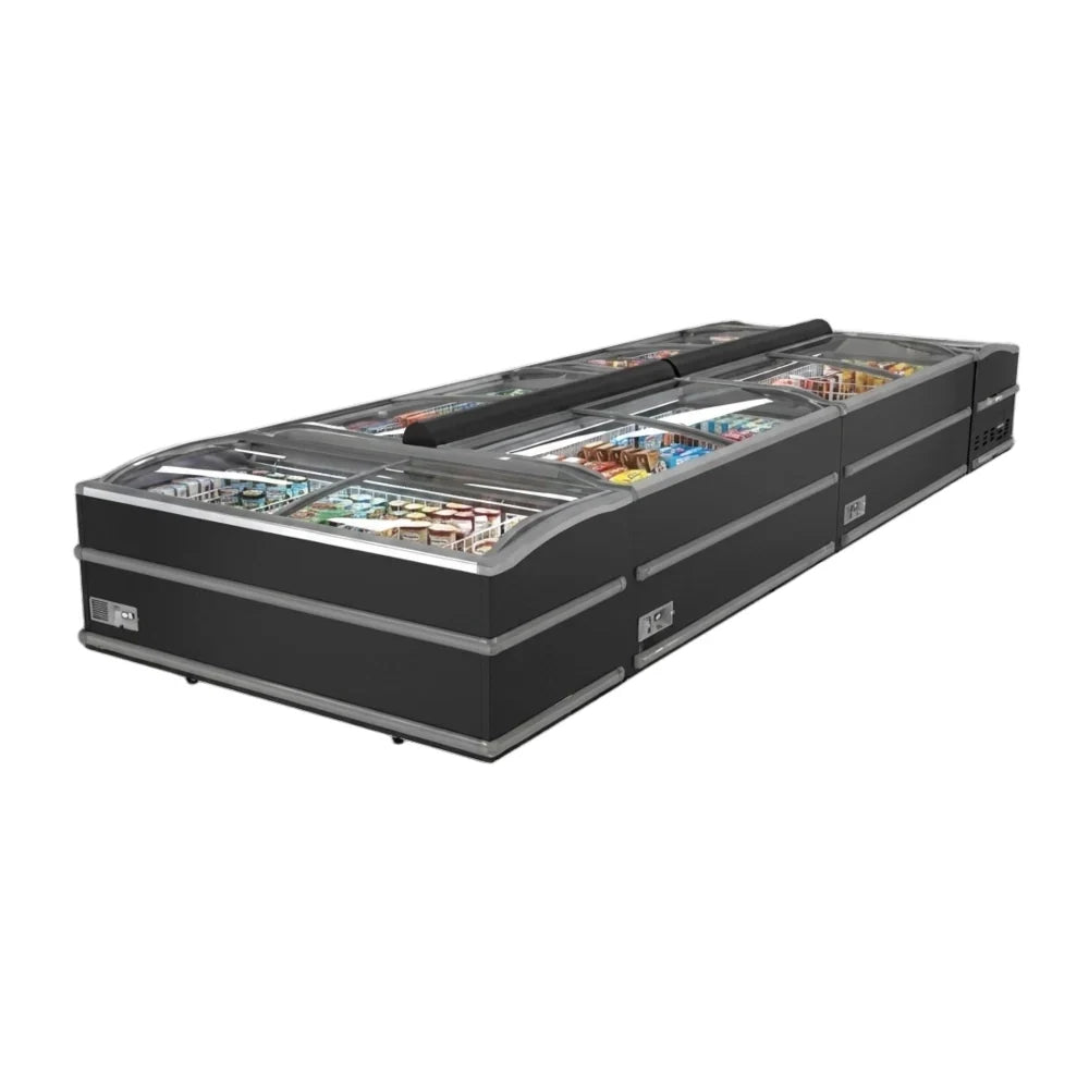 Combisteel Black Supermarket Chest Freezer 2500 Manual Defrost