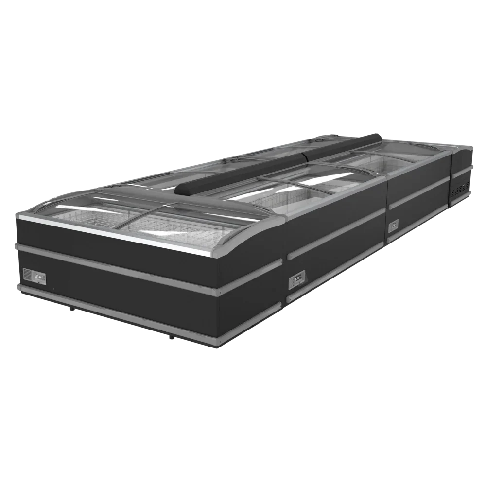 Combisteel Black Supermarket Chest Freezer Head Element Self-Defrost