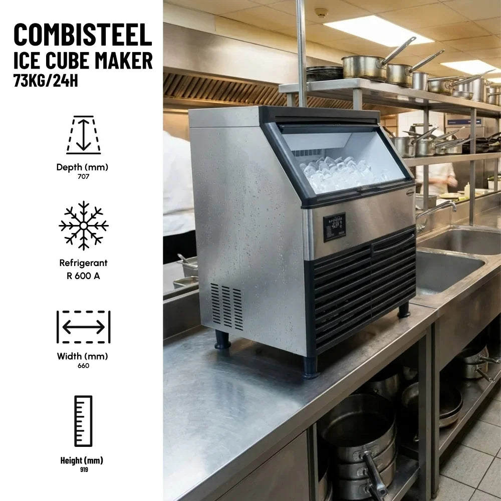 Ice Cube Maker 73kg/24h Air-Cooled