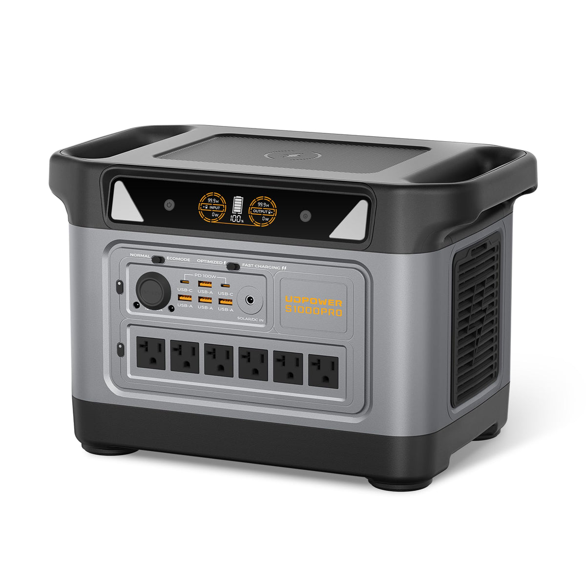 UDPOWER S1000 Pro Portable Power Station, Solar Generator for Home Backup RV Camping, Fast Solar Charging Support