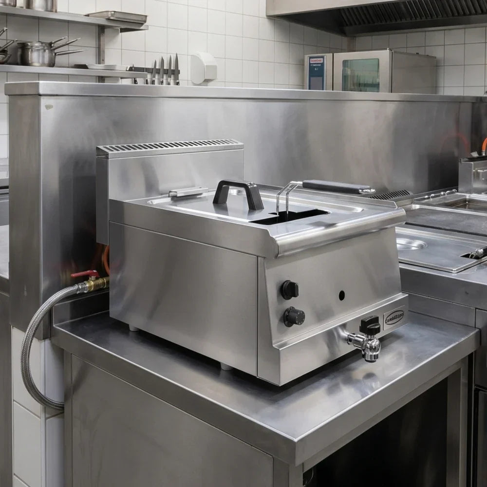 BASE 600 Countertop Gas Fryer 8L Single Tank