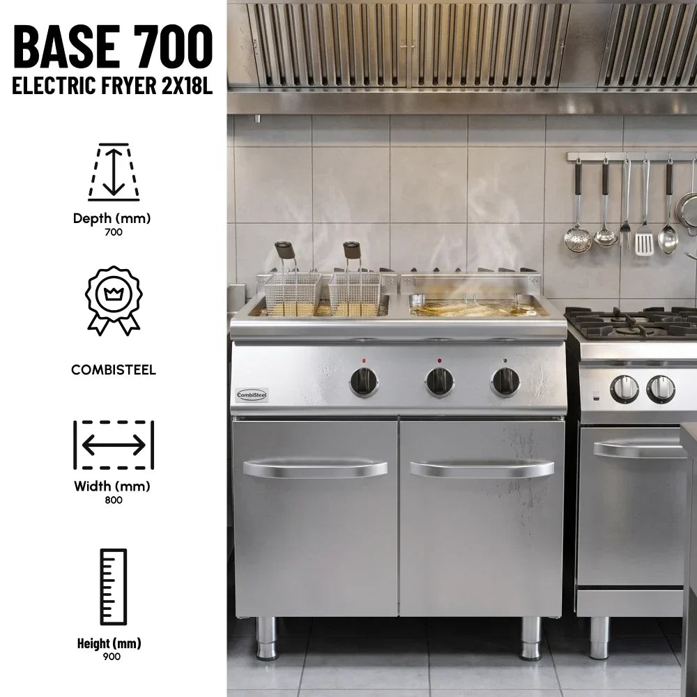 BASE 700 Electric Fryer 2x18L Twin