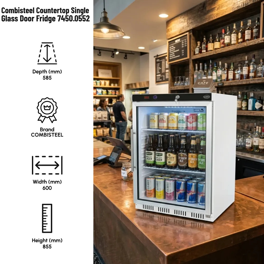 Refrigerator 1 Glass Door 130L Counter Showcase