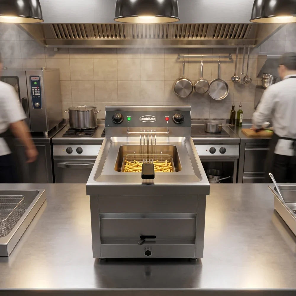 Electric Counter Fryer 12L 9kW Single Tank