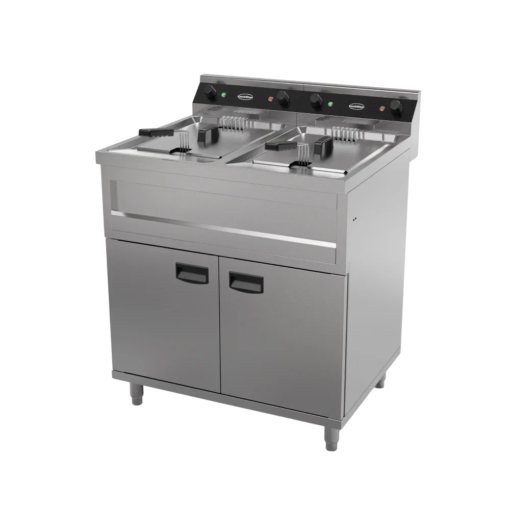 Electric Fryer 2x12L 2x9kW Twin Tank