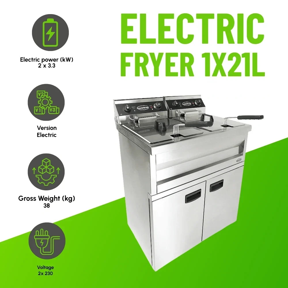 Electric Fryer 2x9L, Twin Tank 230V