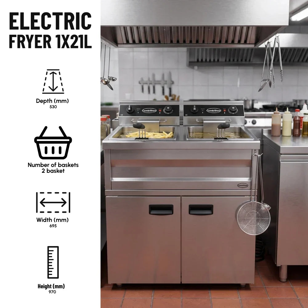 Electric Fryer 2x9L, Twin Tank 230V