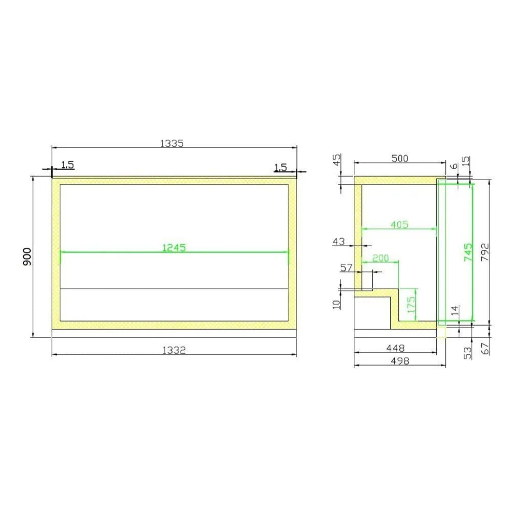 Black 3 Sliding Door Back Bar Cooler 298L