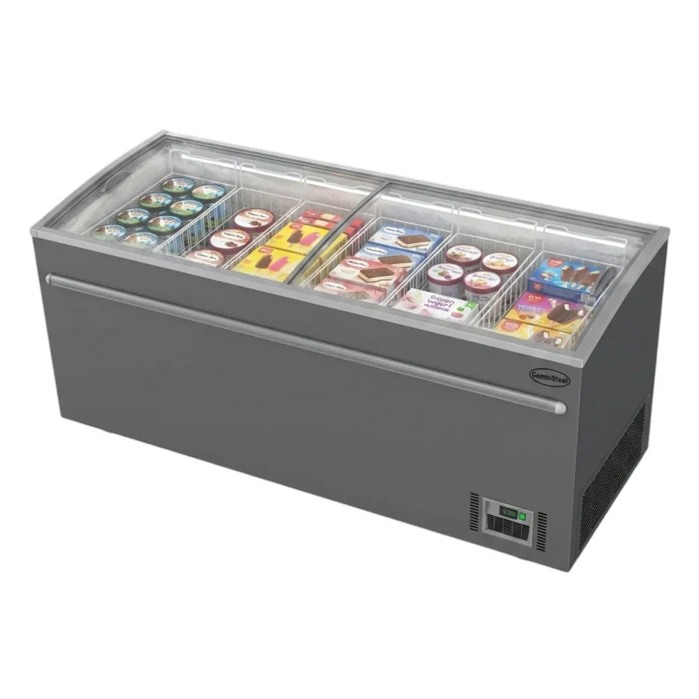 Combisteel Grey Supermarket Chest Freezer 2500 Automatic Defrost