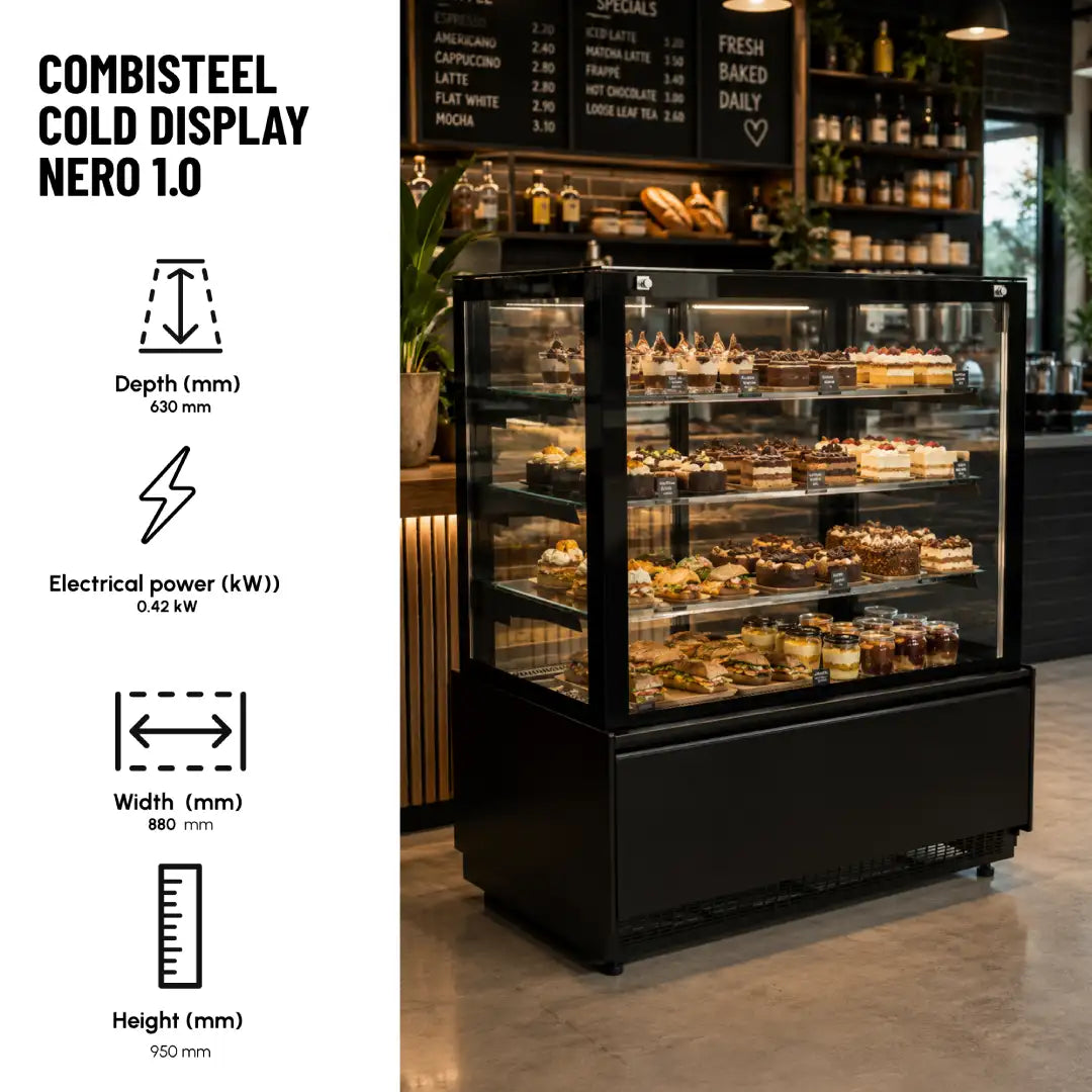 Cold Display Nero 1.0 With Black Glass Finish