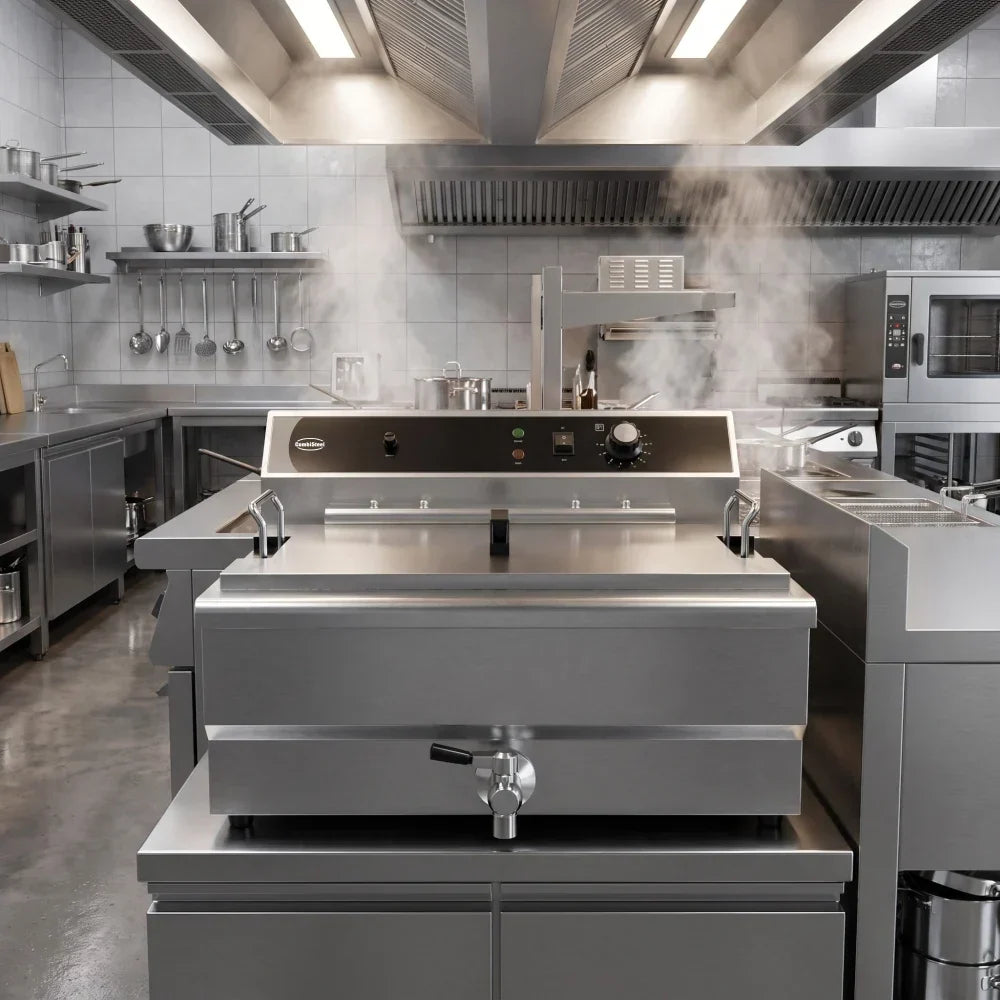 Electric Counter Fryer 25l With Drain Valve