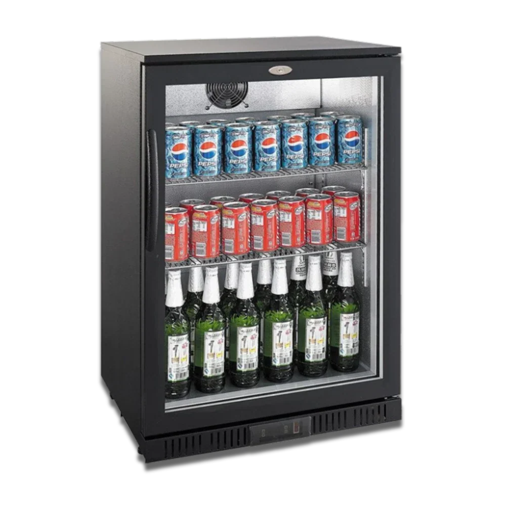 Black 1 Door Back Bar Cooler 600 x 900mm
