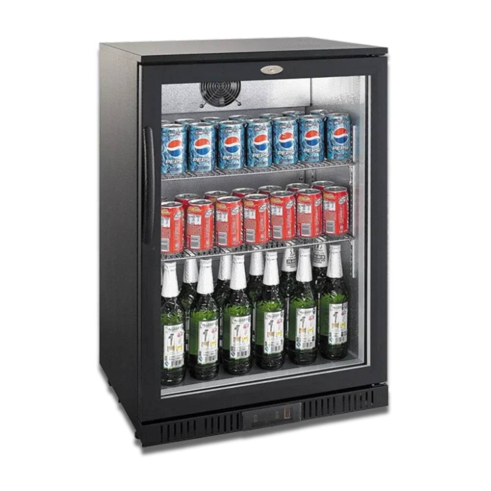 Black 1 Door Back Bar Cooler 600 x 850mm