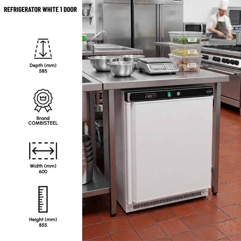 Refrigerator White 1 Door Digital 130L Tabletop