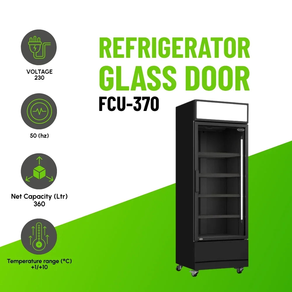 Refrigerator Glass Door FCU-370 Bl