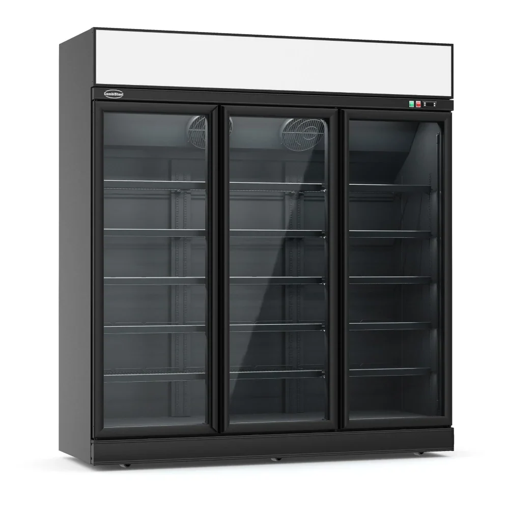 Black 3-Door Display Freezer INS-1530F Bl