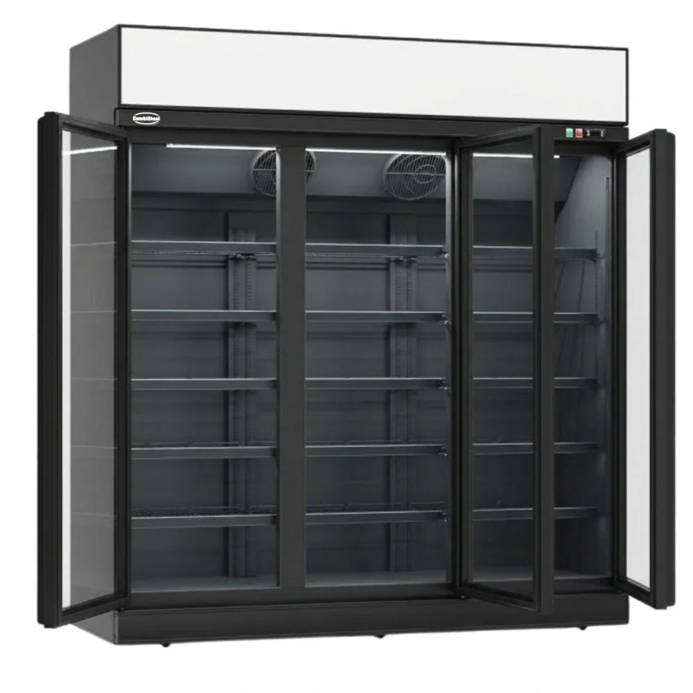 Black 3-Door Display Freezer INS-1530F Bl