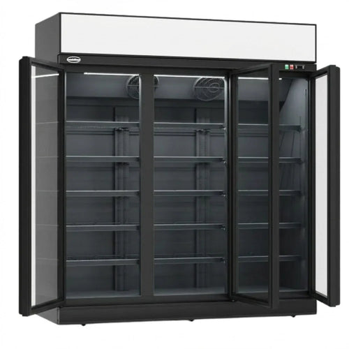 Black 3-Door Display Freezer INS-1530F Bl