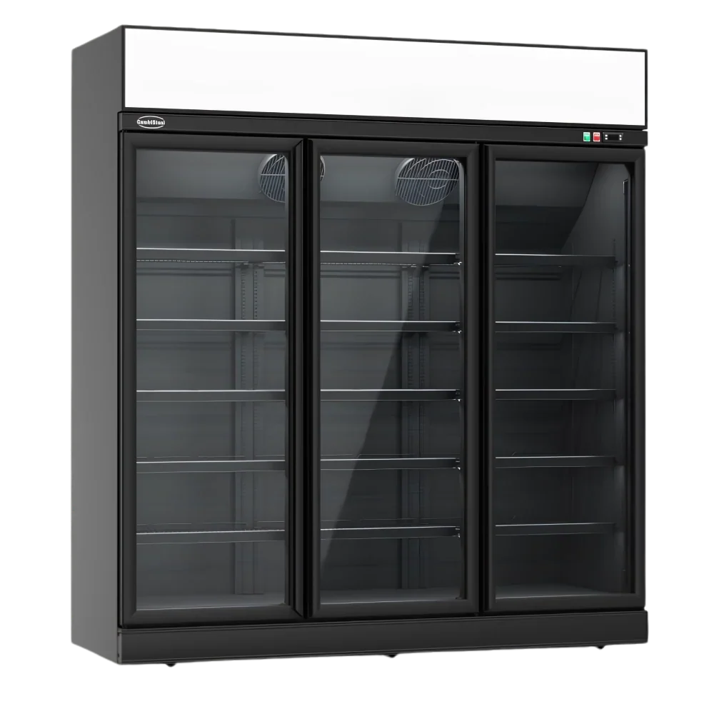 Black 3-Door Display Fridge INS-1530R Bl