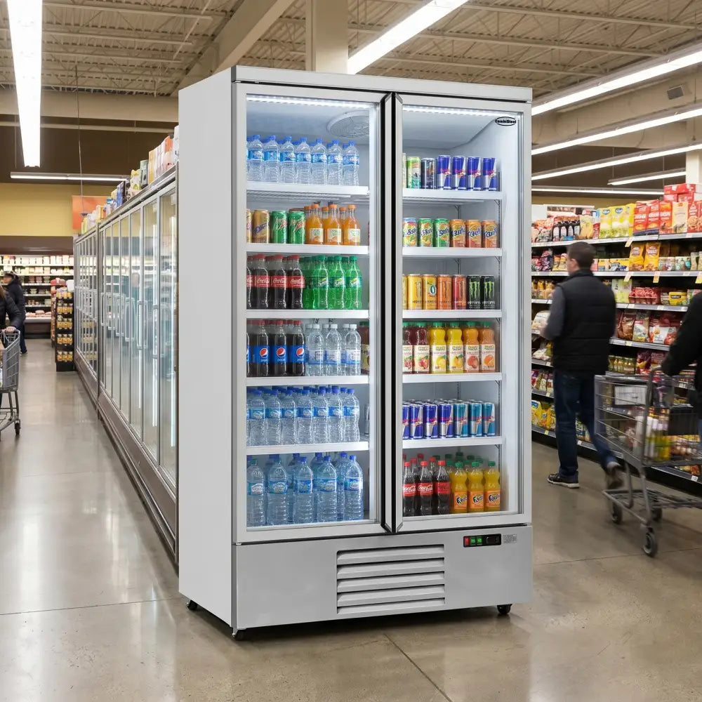White 2-Door Display Fridge JDE-1000R