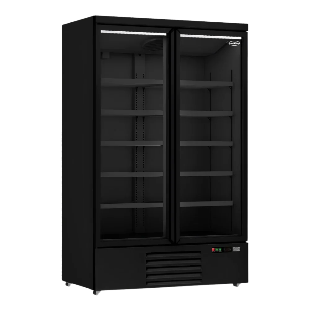 Black 2-Door Display Fridge JDE-1000R Bl