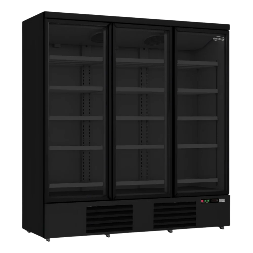 Black 3-Door Display Fridge JDE-1530R Bl