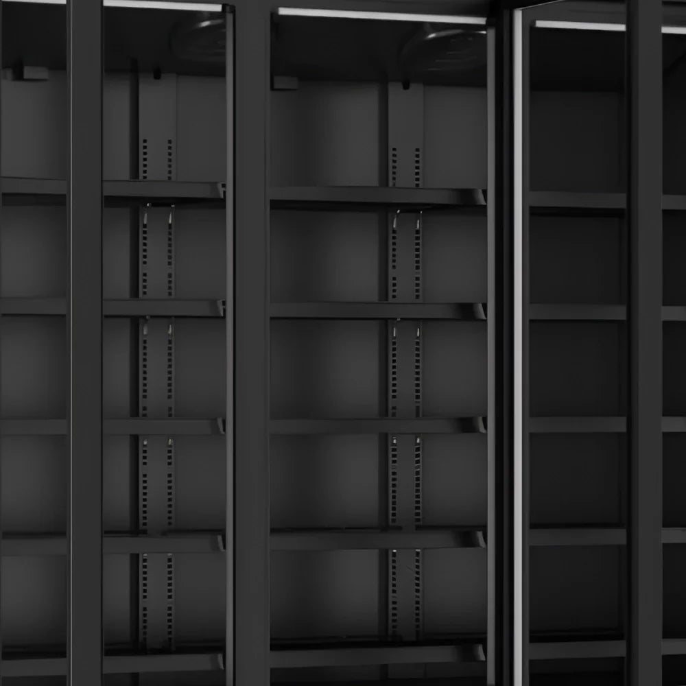 Black 3-Door Display Fridge JDE-1530R Bl