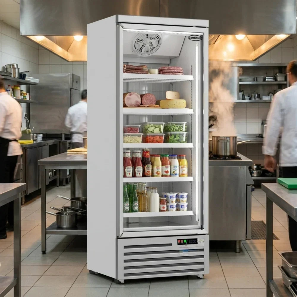 White 1-Door Display Freezer JDE-600F