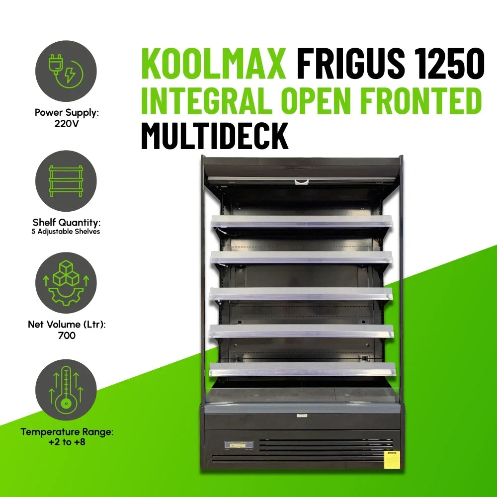 FRIGUS 1250 Integral Open Fronted Multidecks Black