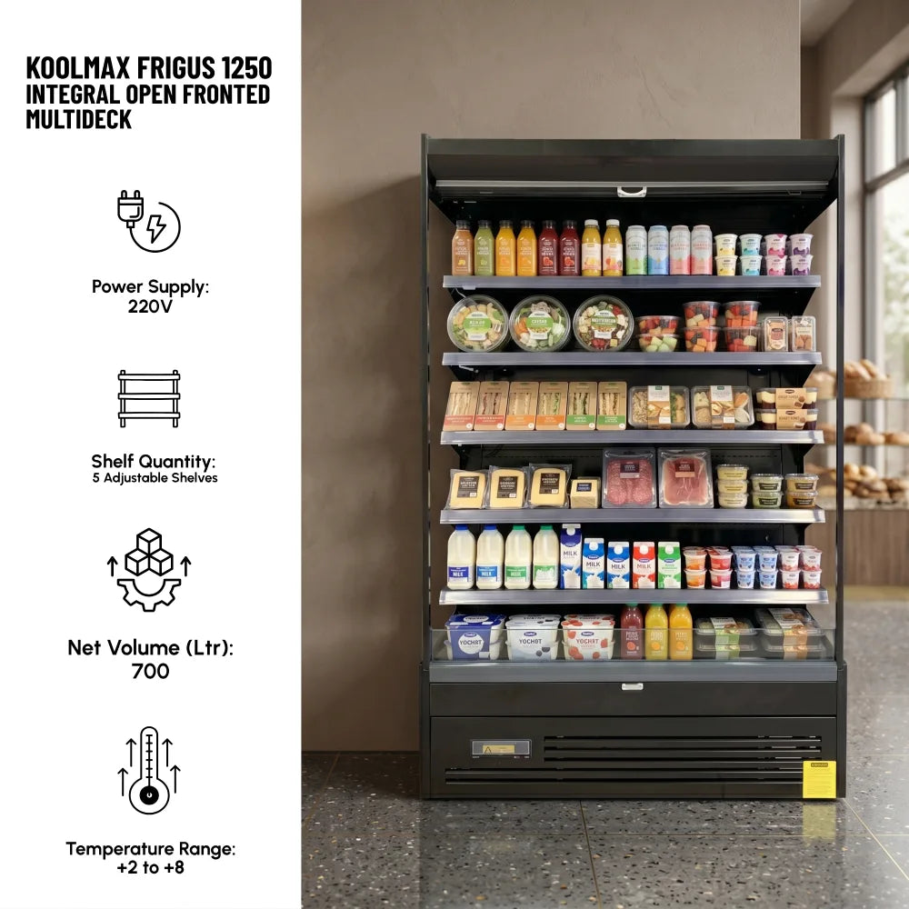 FRIGUS 1250 Integral Open Fronted Multidecks Black