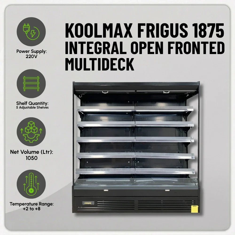 FRIGUS 1875 Integral Open Fronted Multidecks Black