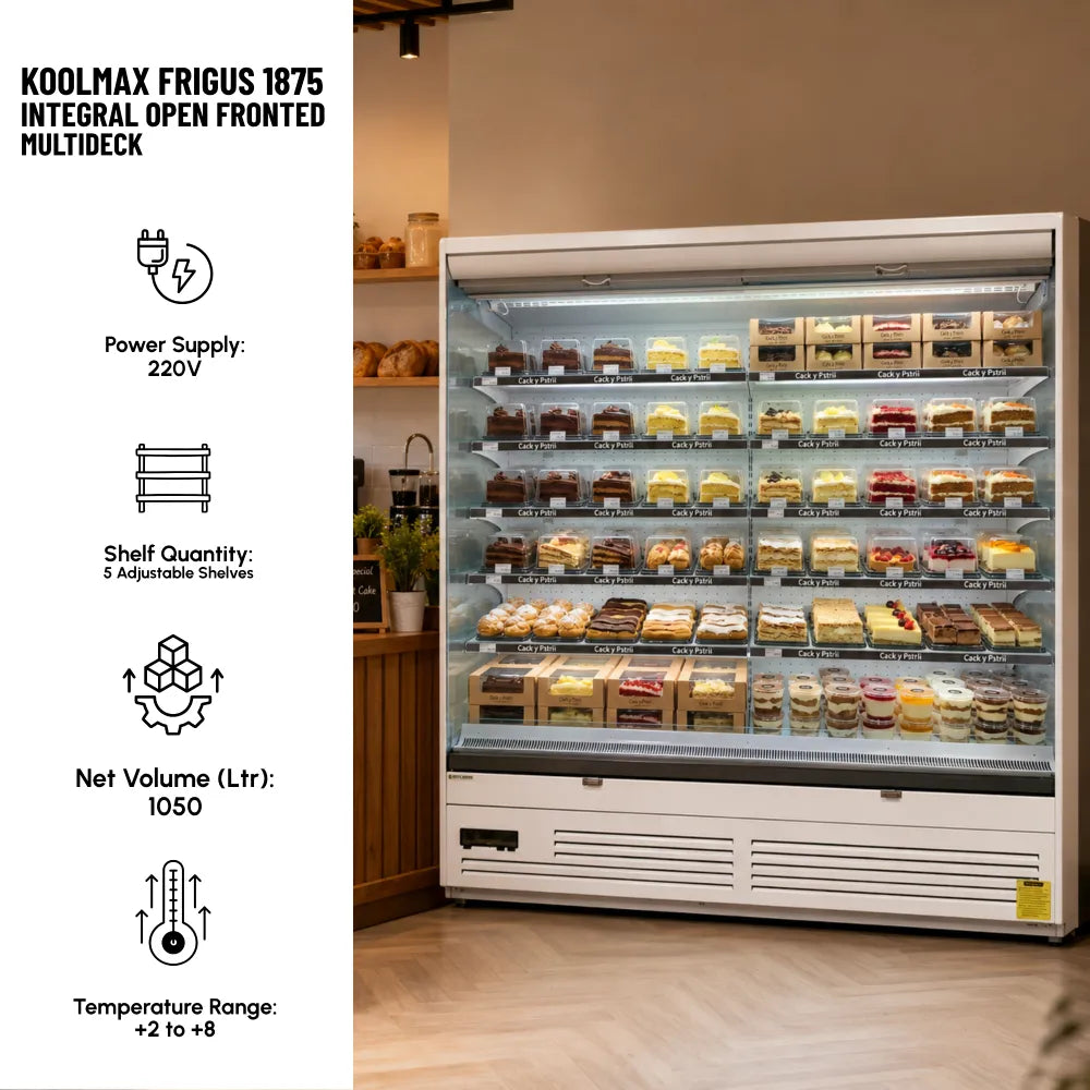 FRIGUS 1875 Integral Open Fronted Multidecks White