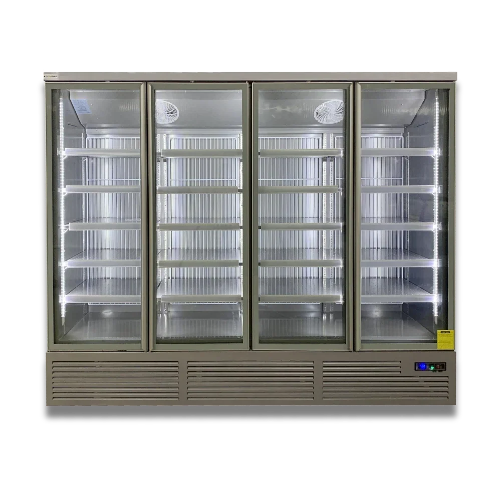 KMC3000G Grey 4 Glass Door Upright Chiller