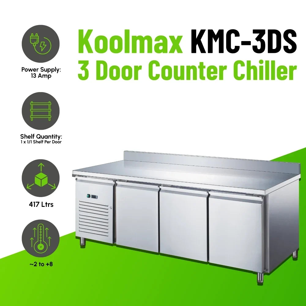 KMC3DS Triple Door Prep-Counter Chiller