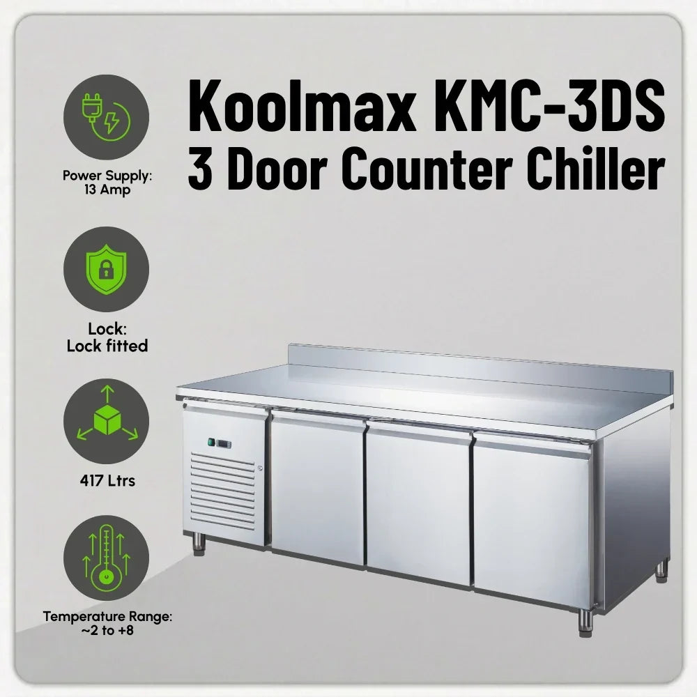 KMC3DS Triple Door Prep-Counter Chiller