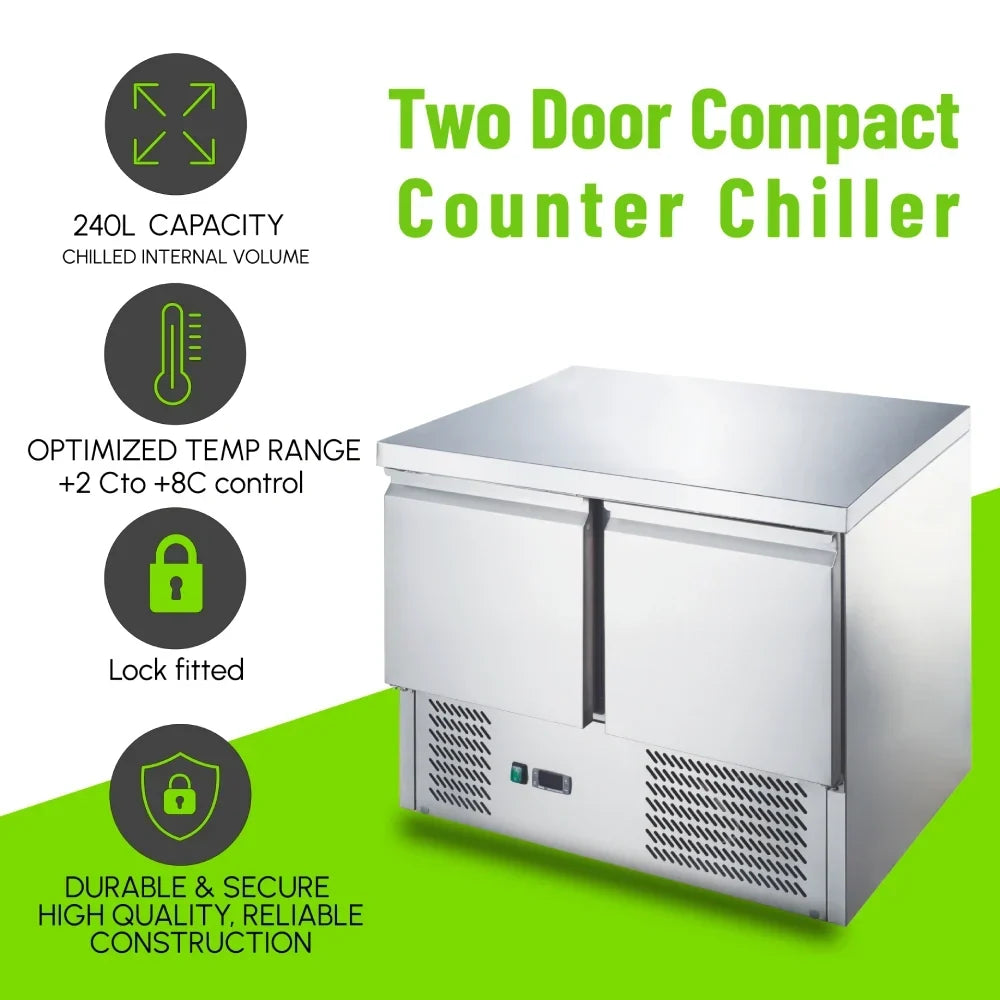 KMC902 Two Door Compact Counter Chiller