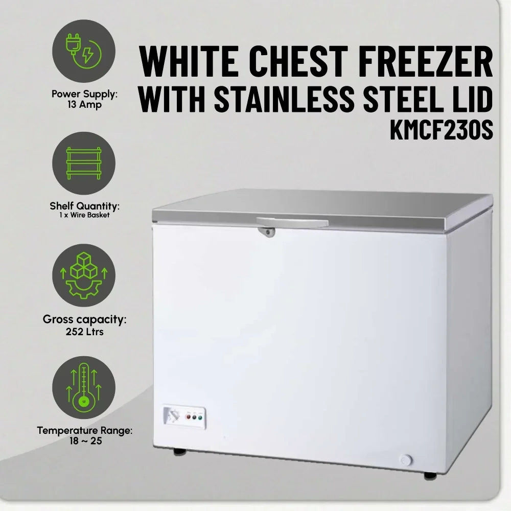 KMCF230S Stainless-Steel Lid Chest Freezer