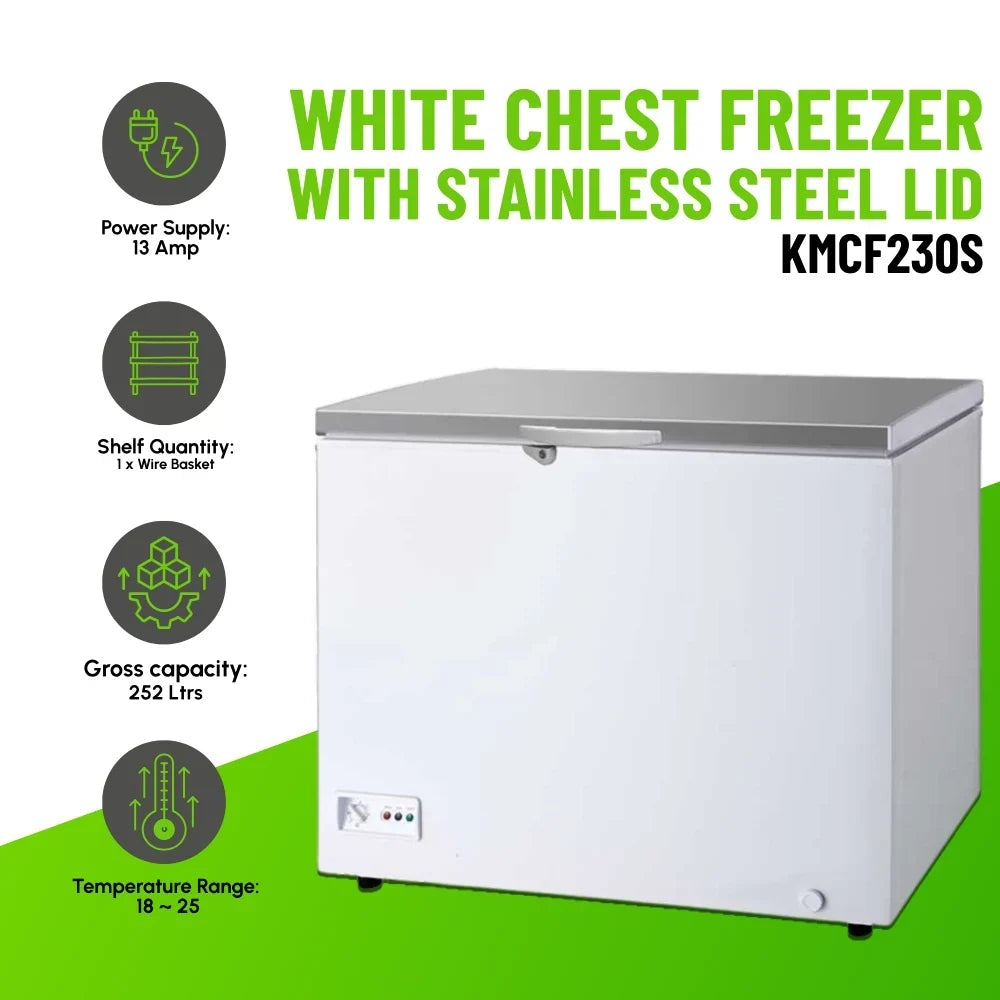 KMCF230S Stainless-Steel Lid Chest Freezer