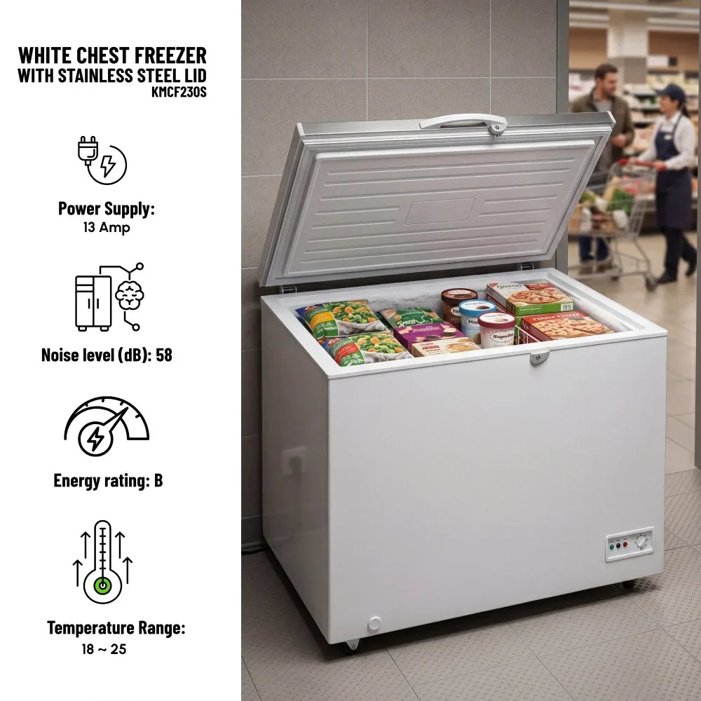 KMCF230S Stainless-Steel Lid Chest Freezer
