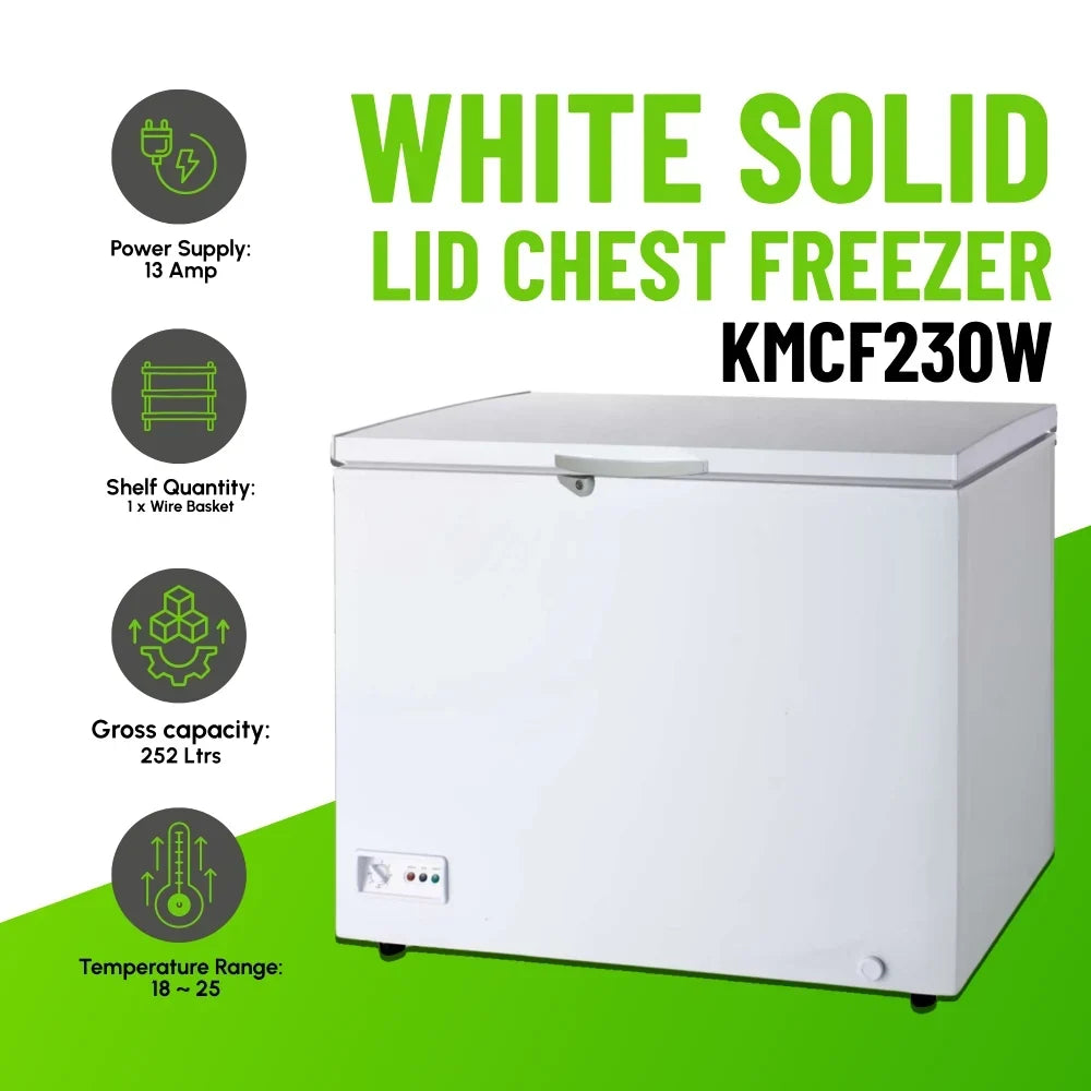 KMCF230W White Lid Chest Freezer