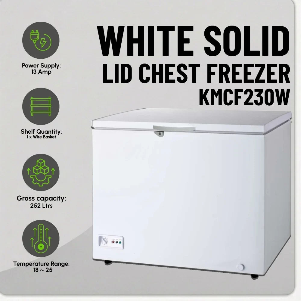 KMCF230W White Lid Chest Freezer