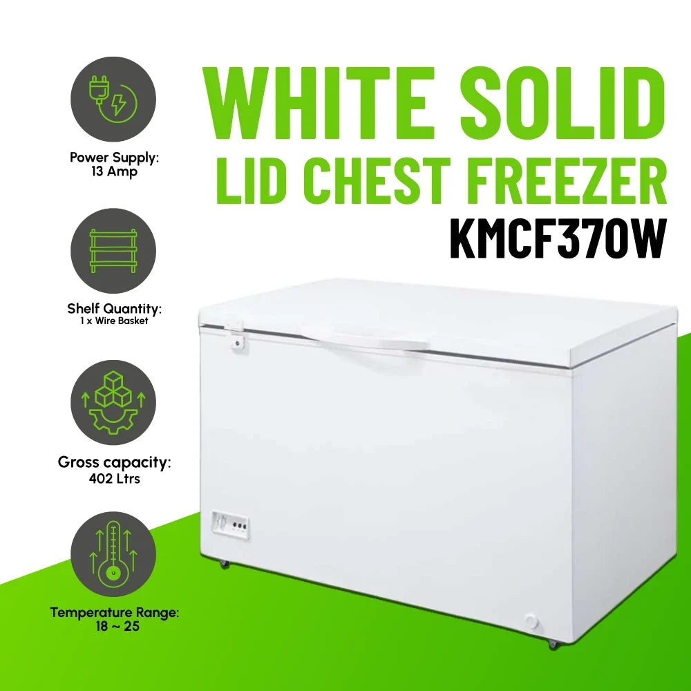KMCF370W White Lid Chest Freezer