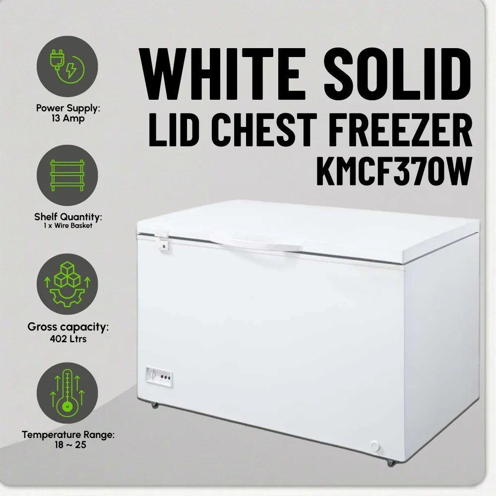 KMCF370W White Lid Chest Freezer