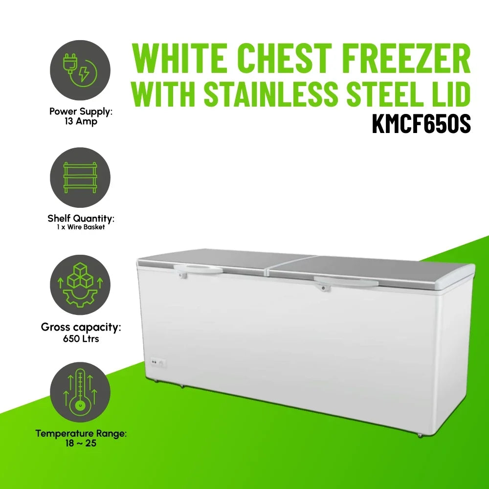 KMCF650S Stainless-Steel Lid Chest Freezer