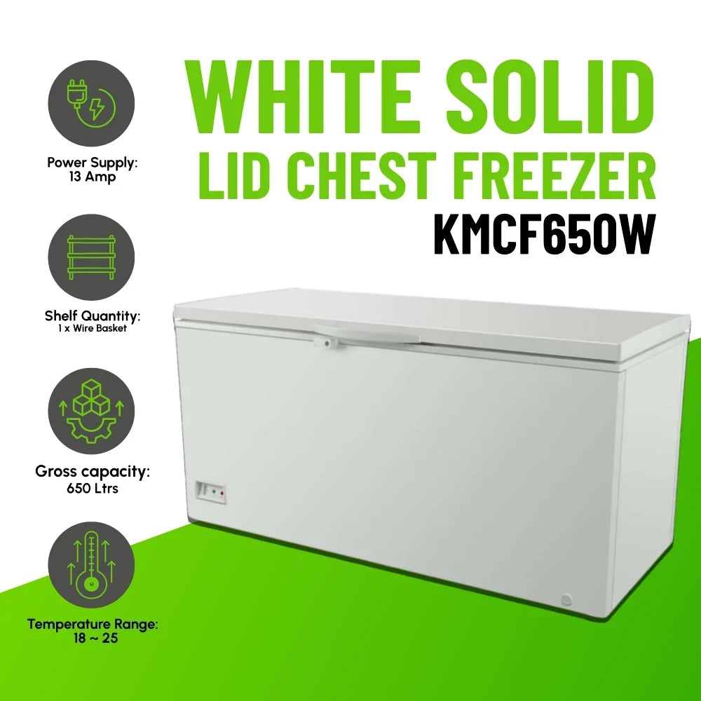 KMCF650W White Lid Chest Freezer