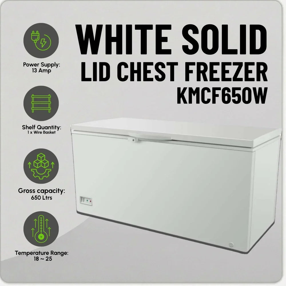 KMCF650W White Lid Chest Freezer