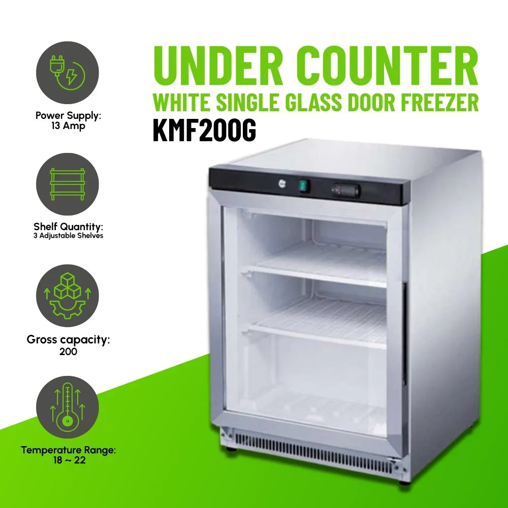 KMF200G Undercounter Glass Display Freezer